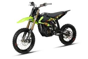 Surron Hyper Bee, Top Speed 34mph (55 km/h), 31mi (50 km) Range, 1260Wh (50.4V 25Ah), 39kg, 14”/12” — Off-Road E-Moto